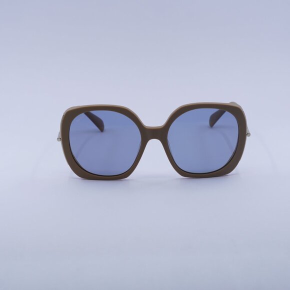 MaxMara MALIBU9 MM0079 46X Sunglasses Brown Butterfly Frame, Blue Lenses - Picture 4 of 10